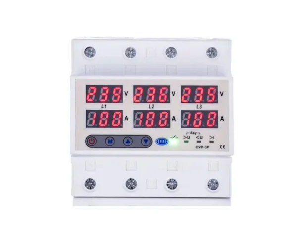 محافظ ولتاژ سه فاز JBH مدل CVP3-100 ظرفیت ۶۳ آمپر